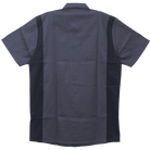 Vance Men's Button Front Garage Mechanics Shirt - Grey/Black - Back