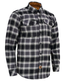 Vance Textiles VB1711BG Castlerock Men's Long Sleeve Plaid Button Down Casual Flannel Shirt, Corduroy Cuffs