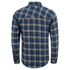 mens-keen-midnight-long-sleeve-plaid-button-down-casual-flannel-shirt-corduroy-collar-cuffs-back-view
